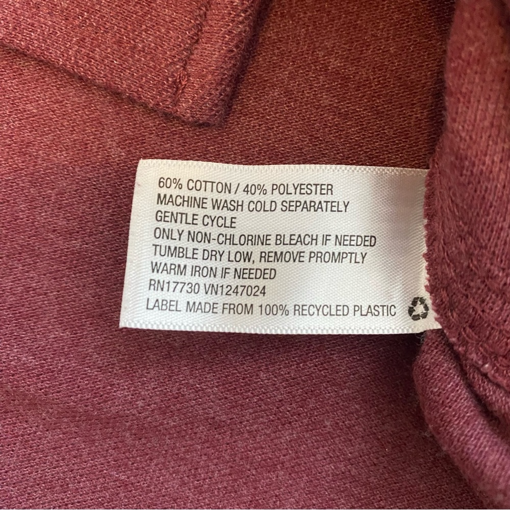 Men’s Goodfellow & Co Maroon long Sleeve Casual Button Up Shirt Size Large - Picture 2 of 4